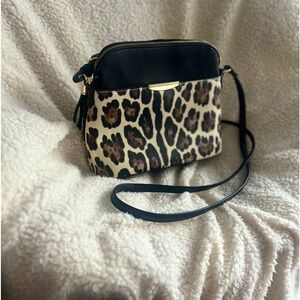 Black Leopard print Crossbody